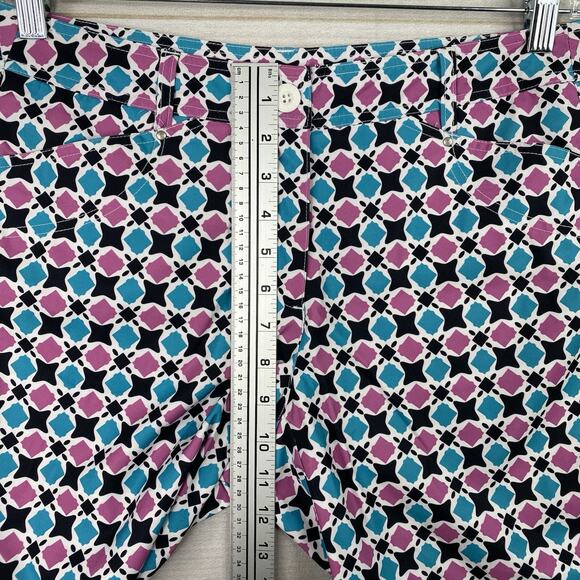 Nivo by Lanctot Golf Shorts Womens 6 Geometric Print Stretch Bermuda Pockets - Picture 4 of 10